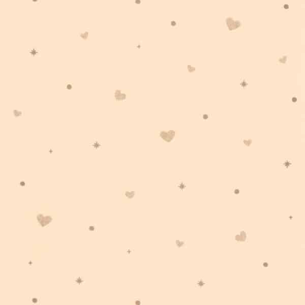Papel pintado de estrellas rosa y oro Estelle 104444403