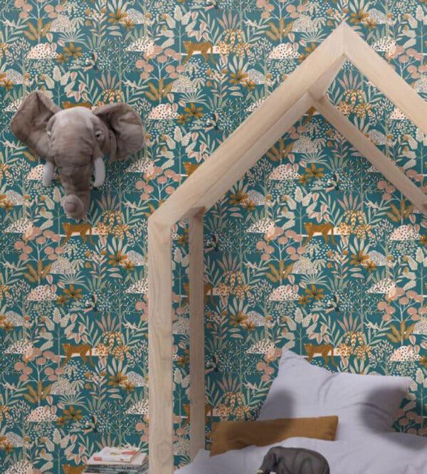 Papel pintado de animales color azul Jane 104486488 - Imagen 3