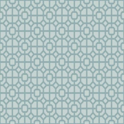 Papel pintado geométrico trellis color azul Hana 1908-1