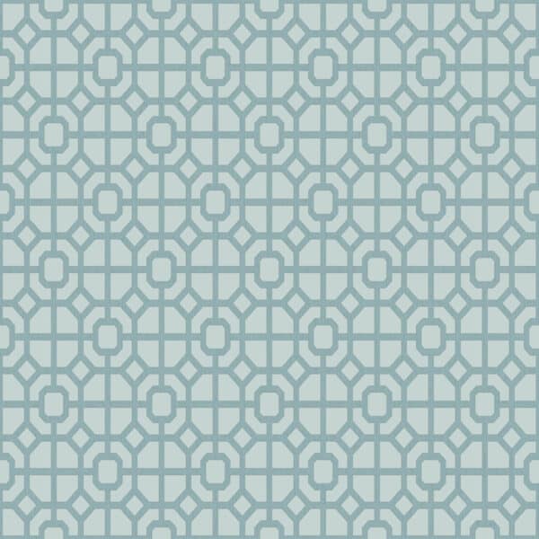 Papel pintado geométrico trellis color azul Hana 1908-1