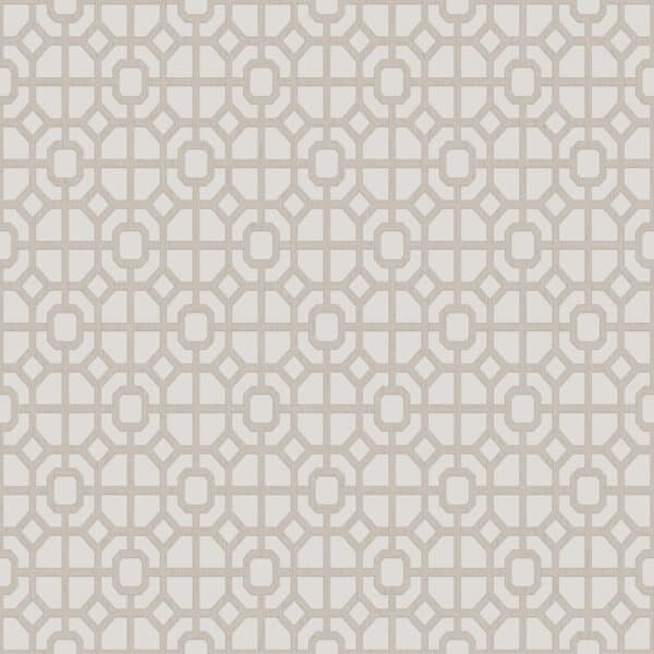 Papel pintado geométrico trellis color gris Hana 1908-3