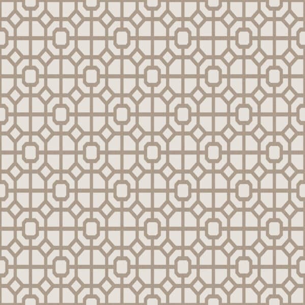 Papel pintado geométrico trellis color beige Hana 1908-4