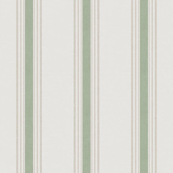 Papel pintado de rayas color verde Hana 1909-5