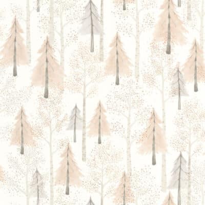 Papel pintado de árboles color beige Walk in the Forest 88241732