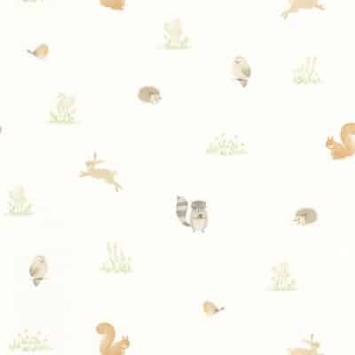 Papel pintado de animales color verde Companions of the Forest 88257024