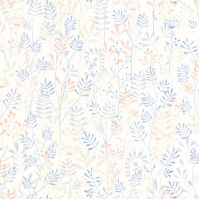 Papel pintado de hojas color azul Wild Garden 88326782