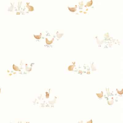 Papel pintado de animales color marrón Companions of the Farm 88372658