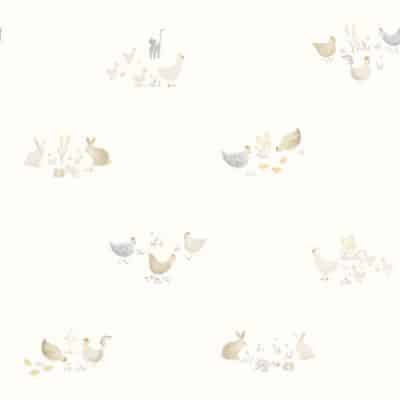 Papel pintado de animales color natural Companions of the Farm 88372931