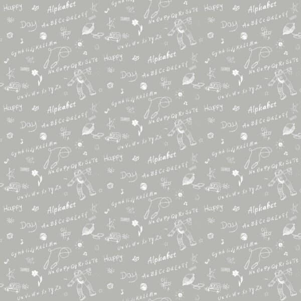 Papel pintado infantil color gris Family 9000-20