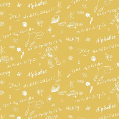 Papel pintado infantil color amarillo Family 9000-60