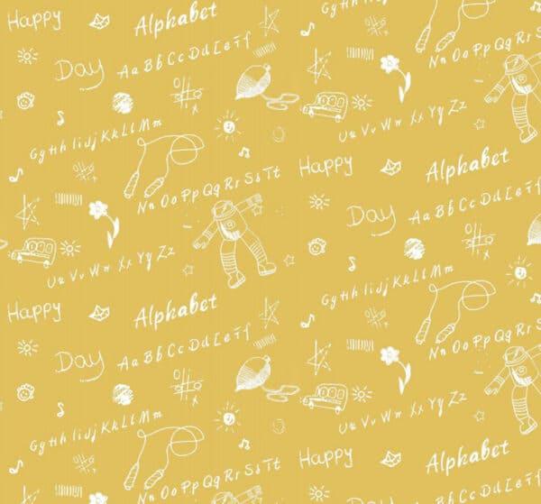 Papel pintado infantil color amarillo Family 9000-60