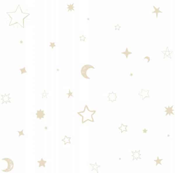 Papel pintado de estrellas color beige Family 9002-10