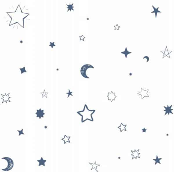 Papel pintado de estrellas color azul Family 9002-50