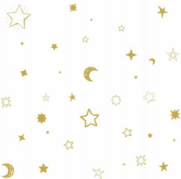 Papel pintado de estrellas color verde Family 9002-60