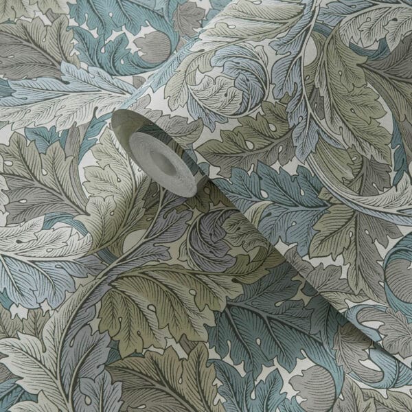Papel pintado de hojas color verde Acanthus W0175/01 - Imagen 8