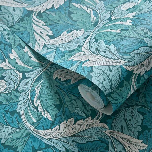 Papel pintado de hojas color verde Acanthus W0175/01 - Imagen 6