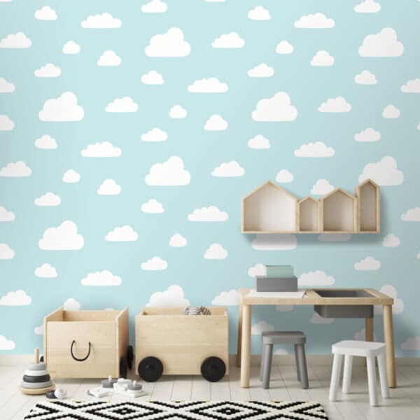 Papel pintado de nubes color azul Junior JN1831 - Imagen 5
