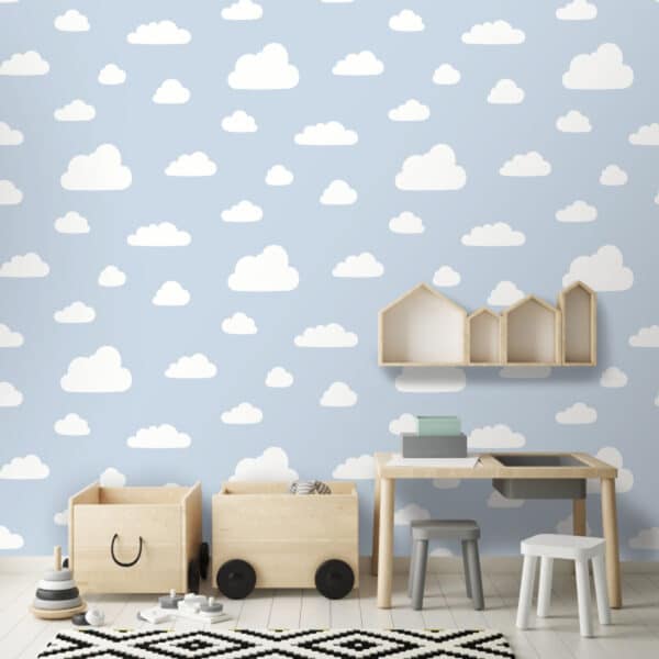 Papel pintado de nubes color azul Junior JN1831 - Imagen 3