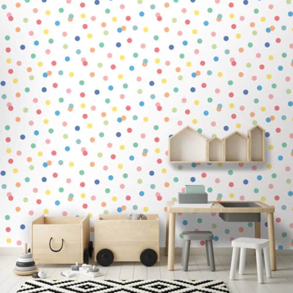 Papel pintado de círculos multicolor Junior JN1910 - Imagen 3