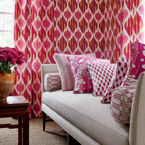 Papel pintado de ikat color rosa Kimono AT9853 - Imagen 3
