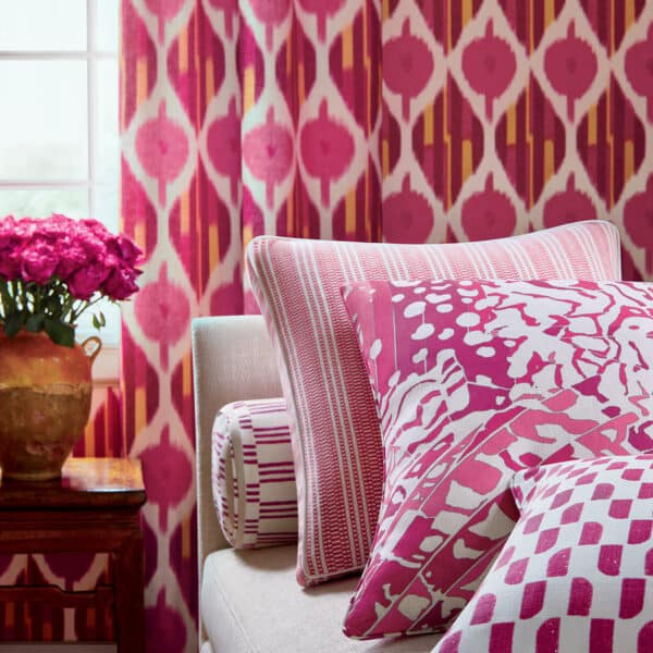 Papel pintado de ikat color rosa Kimono AT9853 - Imagen 5