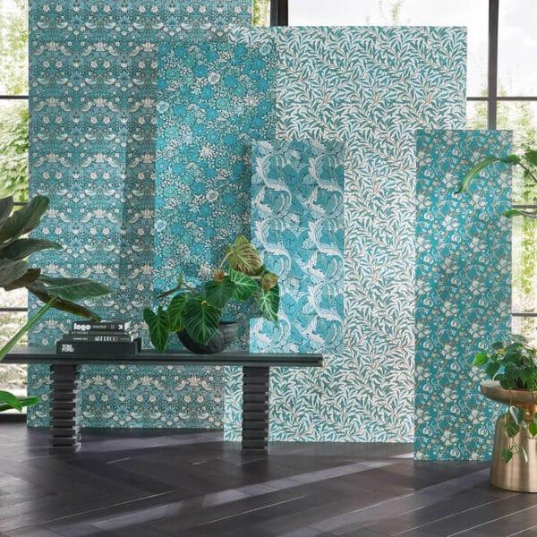 Papel pintado de hojas en color azul Willow Boughs W0172/01 - Imagen 4