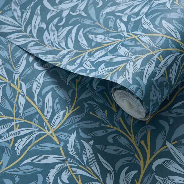 Papel pintado de hojas en color azul Willow Boughs W0172/01 - Imagen 3