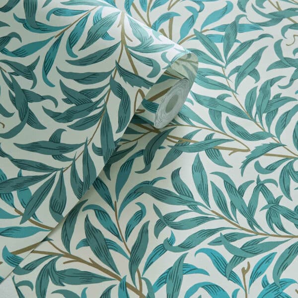 Papel pintado de hojas en color azul Willow Boughs W0172/01 - Imagen 5