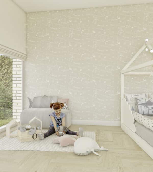 Papel pintado infantil color gris Family 9000-20 - Imagen 3