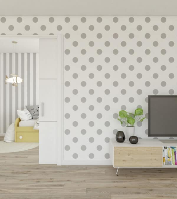Papel pintado de círculos color gris Family 9014-20 - Imagen 3