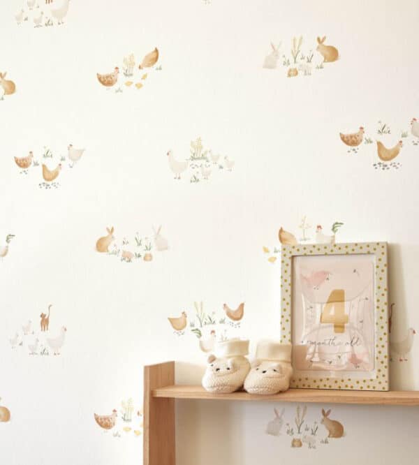 Papel pintado de animales color natural Companions of the Farm 88372931 - Imagen 4