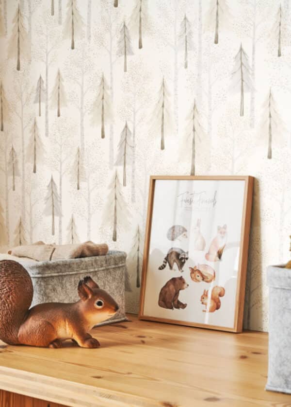 Papel pintado de árboles color beige Walk in the Forest 88241732 - Imagen 4