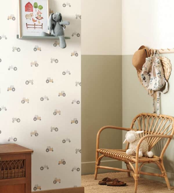 Papel pintado de estampado varios multicolor Vintage Tractor 88368726 - Imagen 3