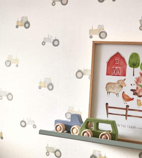 Papel pintado de estampado varios multicolor Vintage Tractor 88368726 - Imagen 4