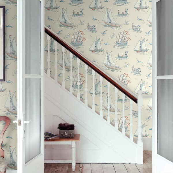 Papel pintado del Pato Donald en color azul oscuro Donald Nautical DDIW217283 - Imagen 17