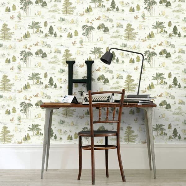 Papel pintado de Winnie the Pooh en color verde Winnie the Pooh DDIW217280 - Imagen 4