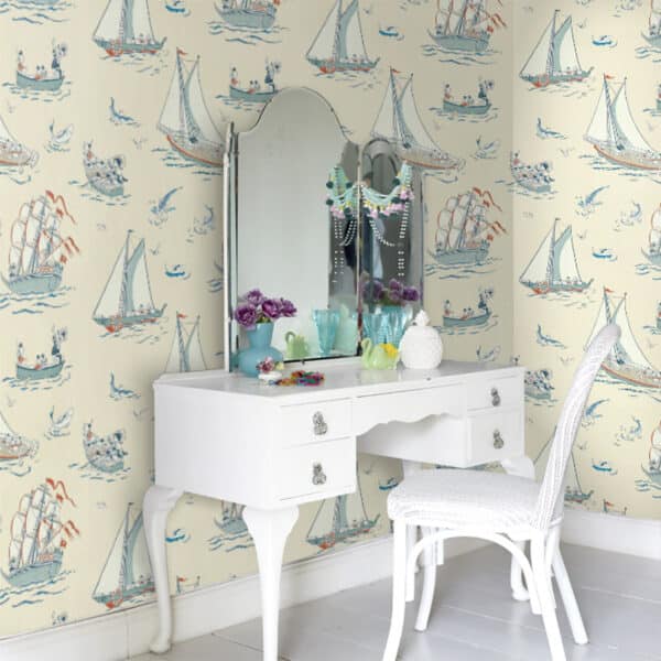 Papel pintado del Pato Donald en color azul oscuro Donald Nautical DDIW217283 - Imagen 16