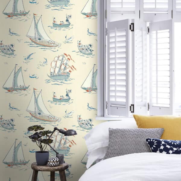 Papel pintado del Pato Donald en color azul oscuro Donald Nautical DDIW217283 - Imagen 15