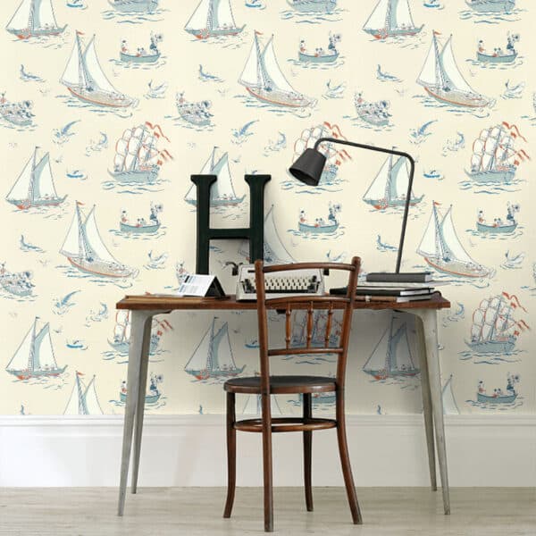 Papel pintado del Pato Donald en color azul oscuro Donald Nautical DDIW217283 - Imagen 14