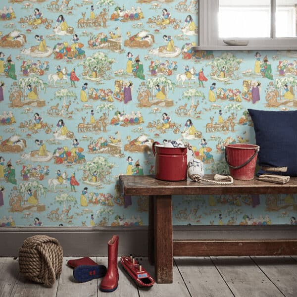 Papel pintado de Blancanieves en color azul Snow White DDIW217274 - Imagen 7