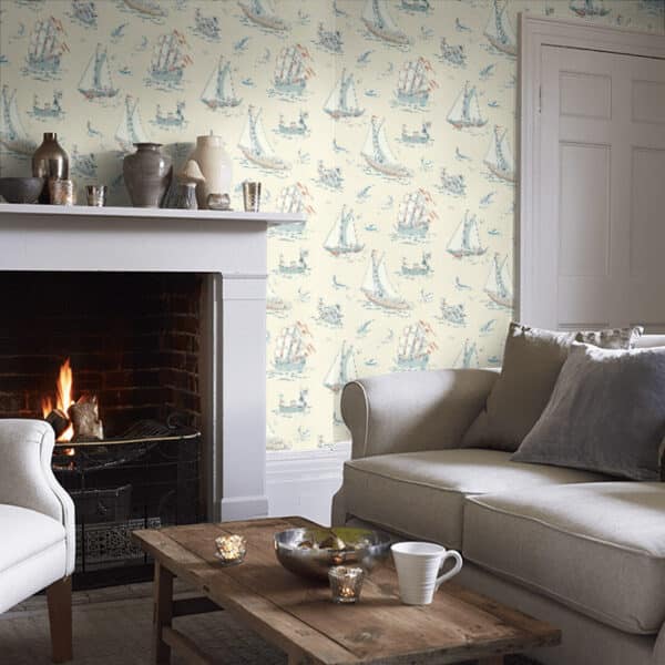 Papel pintado del Pato Donald en color azul oscuro Donald Nautical DDIW217283 - Imagen 13