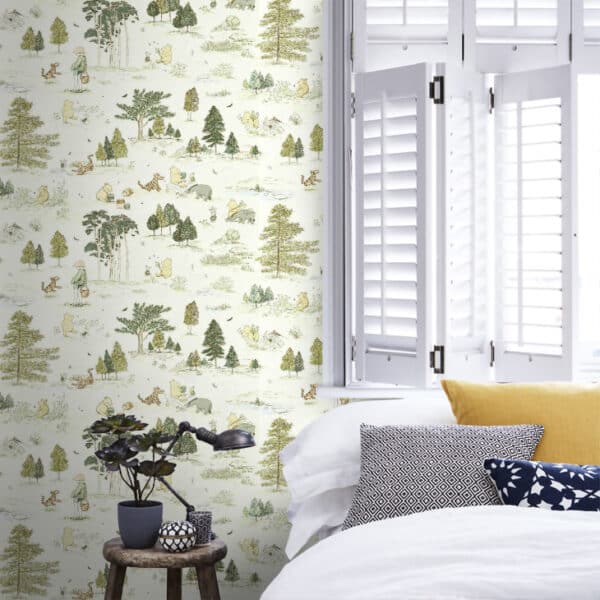 Papel pintado de Winnie the Pooh en color verde Winnie the Pooh DDIW217280 - Imagen 8