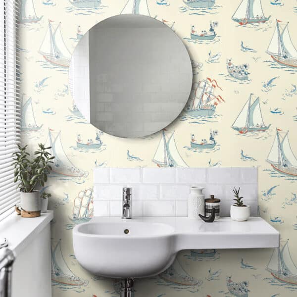 Papel pintado del Pato Donald en color azul oscuro Donald Nautical DDIW217283 - Imagen 12