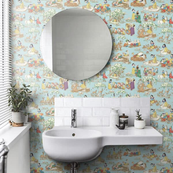 Papel pintado de Blancanieves en color azul Snow White DDIW217274 - Imagen 9