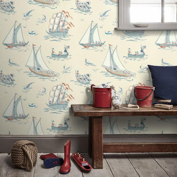 Papel pintado del Pato Donald en color azul oscuro Donald Nautical DDIW217283 - Imagen 11