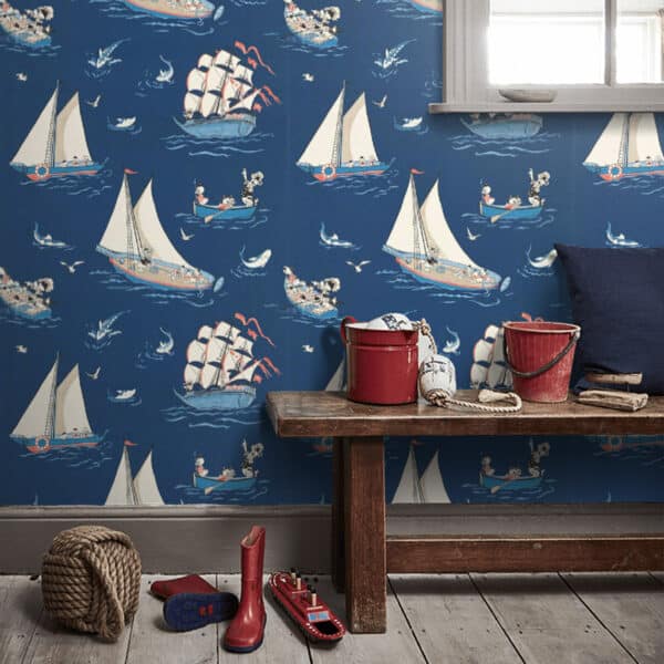 Papel pintado del Pato Donald en color azul oscuro Donald Nautical DDIW217283 - Imagen 9