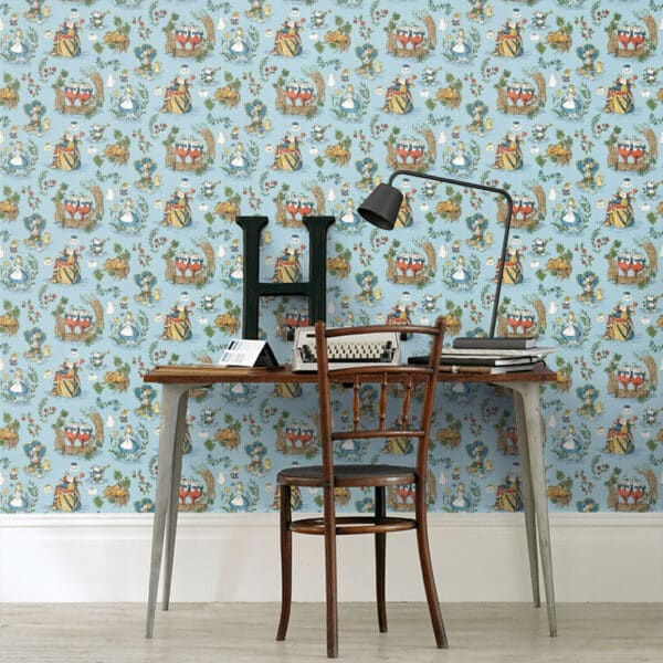 Papel pintado de Alicia en color azul Alice in Wonderland DDIW217286 - Imagen 6