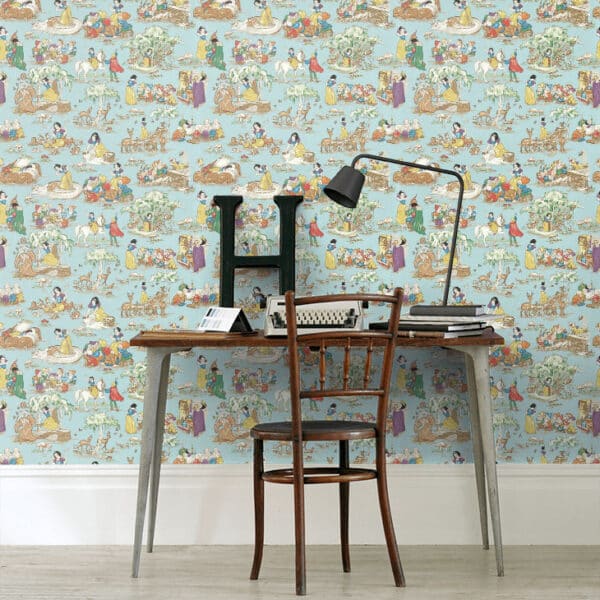 Papel pintado de Blancanieves en color azul Snow White DDIW217274 - Imagen 5