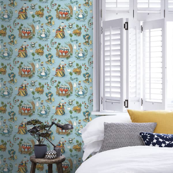Papel pintado de Alicia en color azul Alice in Wonderland DDIW217286 - Imagen 9