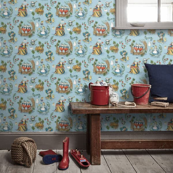 Papel pintado de Alicia en color azul Alice in Wonderland DDIW217286 - Imagen 4